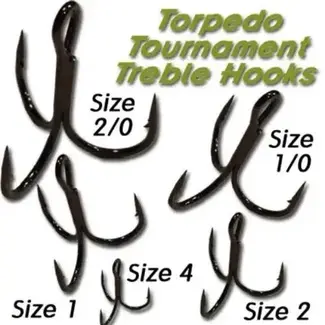 Torpedo Torpedo Tournament Treble Hooks 10 1/0