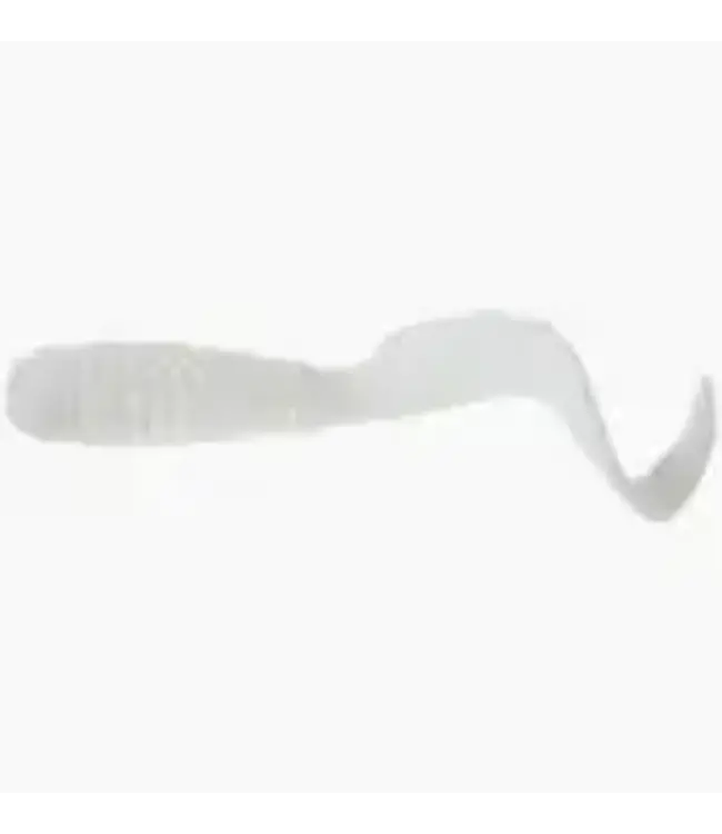MISTER TWISTER MR. TWISTER 3" CURLY TAIL GRUB WHITE 20/PK