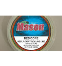 MASON TACKLE CO. MASON REDICORE LEAD CORE 300'/20#DACRON BACKING, 300'/27#LEAD CORE, 50'/20# MONO LDR