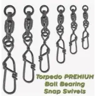 Torpedo Torpedo Premium Ball Bearing Snaps Swivels Size 1 - 95lb 10pk