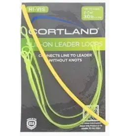 Cortland Cortland Slip-on Leader Loops Yellow 50# 4Pack