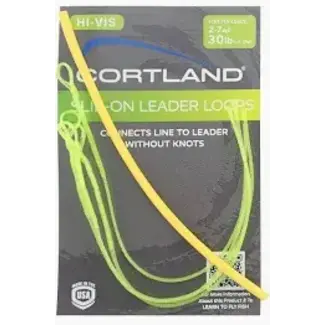 Cortland Cortland Slip-on Leader Loops Yellow 50# 4Pack