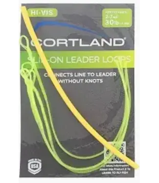 Cortland Cortland Slip-on Leader Loops Yellow 50# 4Pack