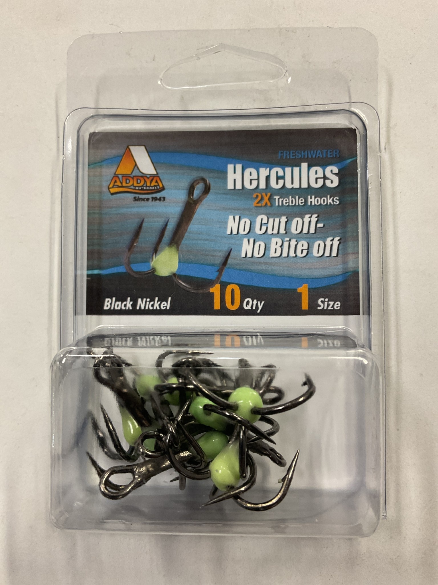 Addya Outdoors Inc. ADDYA HERCULES NO CUT OFF NO BITE BLACK NICKEL TREBLE HOOKS SZ 1 10PK - All Seasons Sports, Inc Addya Outdoors Inc. ADDYA HERCULES NO CUT OFF NO BITE BLACK NICKEL TREBLE HOOKS SZ 1 10PK - All Seasons Sports, Inc