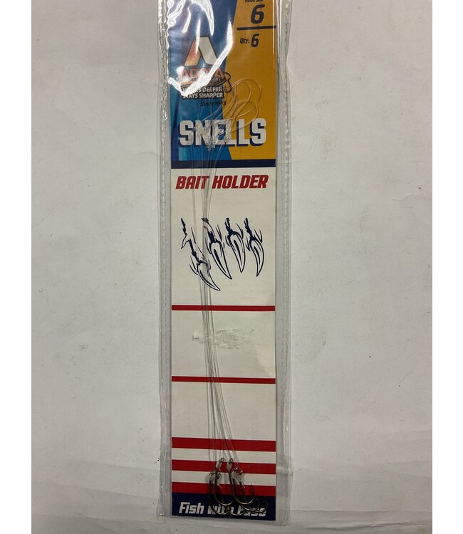 Addya Outdoors Inc. ADDYA SNELLS BAIT HOLDER HOOKS SZ 6 6PK
