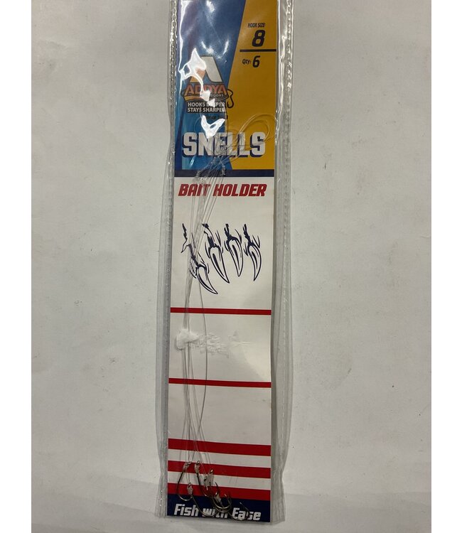 Addya Outdoors Inc. ADDYA SNELLS BAIT HOLDER HOOKS SZ 8 6PK