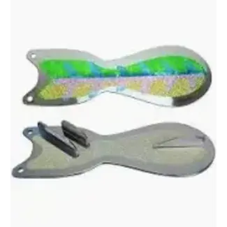 DREAMWEAVER LURE COMPANY DREAMWEAVER SPIN DOCTOR FLASHER 8" CHROME GREEN STUD (SD70959-8)