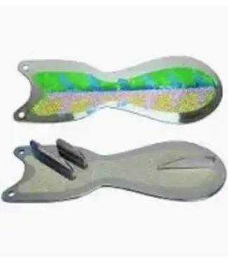 DREAMWEAVER LURE COMPANY DREAMWEAVER SPIN DOCTOR FLASHER 8" CHROME GREEN STUD (SD70959-8)
