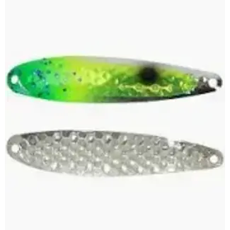 DREAMWEAVER LURE COMPANY (SS1446) DREAMWEAVER SUPER SLIM SPOON UV SONGIN'S GREEN SKIRT