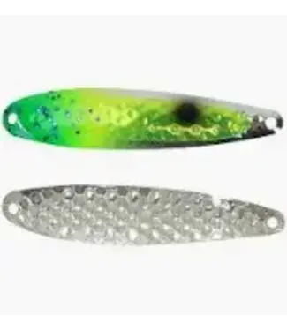 DREAMWEAVER LURE COMPANY (SS1446) DREAMWEAVER SUPER SLIM SPOON UV SONGIN'S GREEN SKIRT