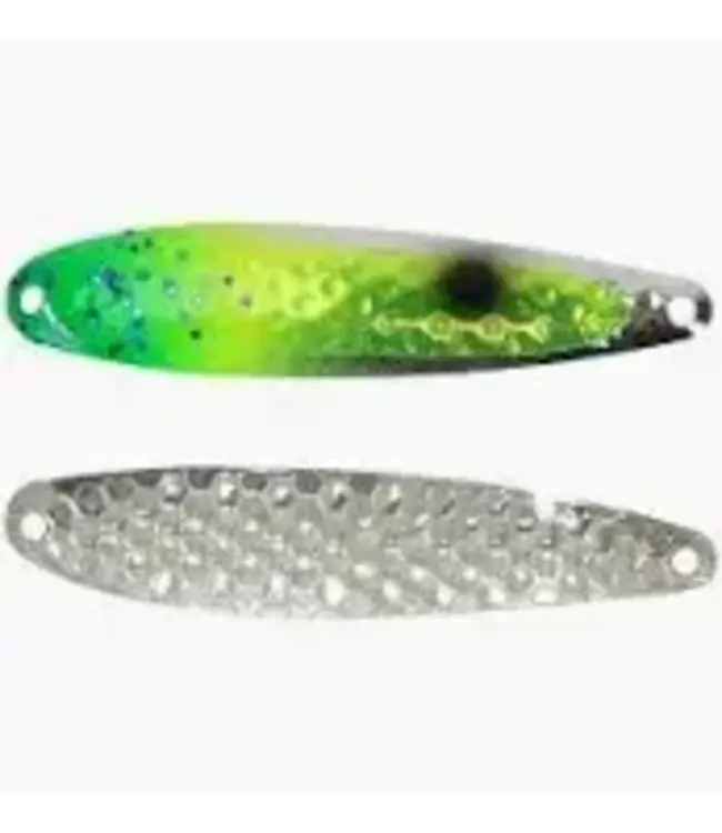 DREAMWEAVER LURE COMPANY (SS1446) DREAMWEAVER SUPER SLIM SPOON UV SONGIN'S GREEN SKIRT