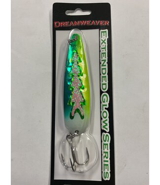 DREAMWEAVER LURE COMPANY (DW1915) DREAMWEAVER EXTENDED GLOW SERIES SPOON - SG HOT DOLPHIN