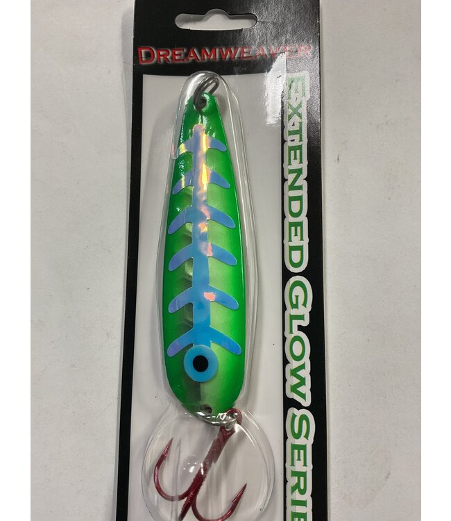 DREAMWEAVER LURE COMPANY (DW1970) DREAMWEAVER EXTENDED GLOW SERIES SPOON - GREEN SLICE