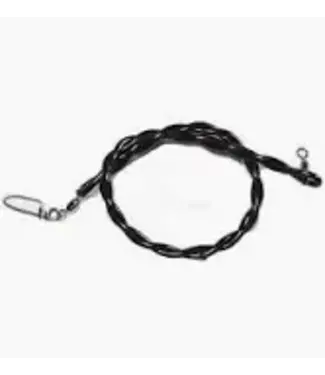DREAMWEAVER LURE COMPANY DREAMWEAVER 12" SNUBBER  RIPCORD BLACK, UV PROTECTED (99955)