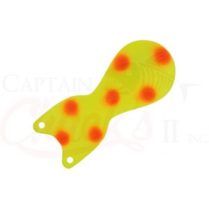 DREAMWEAVER LURE COMPANY (SD70037-6) SPIN DOCTOR FLASHER 6" YELLOW COHO DOTS