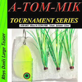 A-TOM-MIK MFG. A-TOM-MIK RHYS DAVIS MEAT RIG CHARTREUSE GLOW SPLATTER (ATR-007)