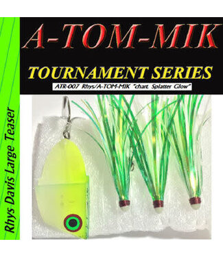 A-TOM-MIK MFG. A-TOM-MIK RHYS DAVIS MEAT RIG CHARTREUSE GLOW SPLATTER (ATR-007)