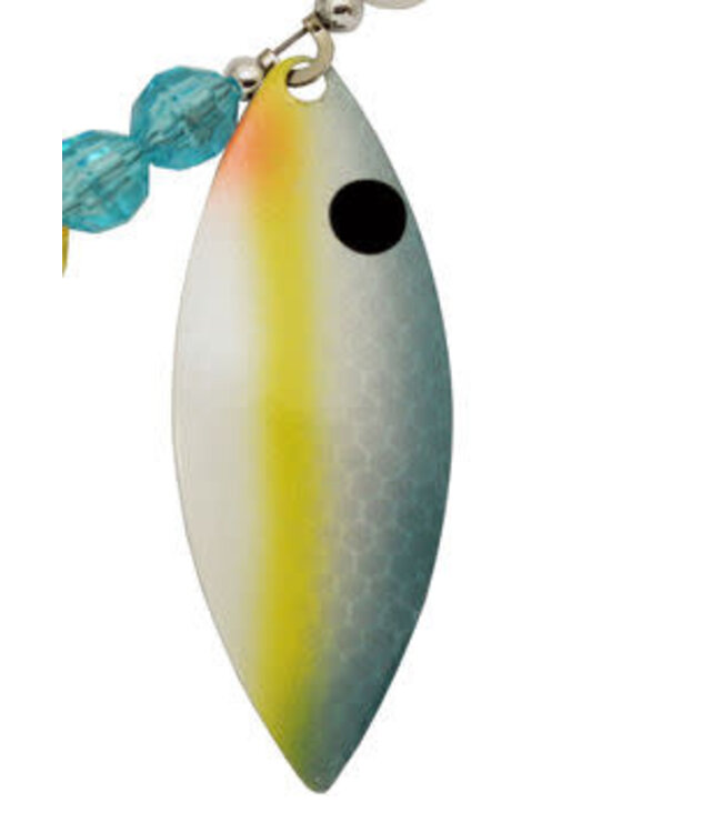 Three D Worm Harness (3DBLWIL-UVSS) Three D Blades 2pk Willow U.V.Spicy Shad