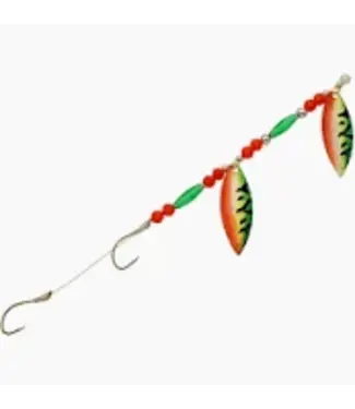 Three D Worm Harness (WT4-FTGR) THREE-D WORM HARNESS FIRETIGER BLADES, #4 TANDEMWILLOWLEAF
