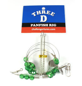 Three-D Worm Harnesses (3D-RIG-3ARW) Three-D Panfish Rig 3 Arm Wire with Blades