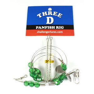 Three-D Worm Harnesses (3D-RIG-3ARW) Three-D Panfish Rig 3 Arm Wire with Blades