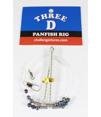 Three-D Panfish Rig 2 Arm Fluorocarbon with Blades (3D-RIG-2ARF)