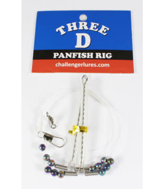 Three-D Panfish Rig 2 Arm Fluorocarbon with Blades (3D-RIG-2ARF)