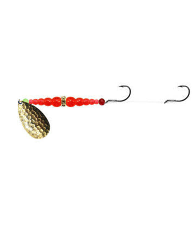 Mack's Lure Inc. (17201) MACKS DOUBLE WHAMMY SZ6 HAMM BRASS/FLO ORANGE