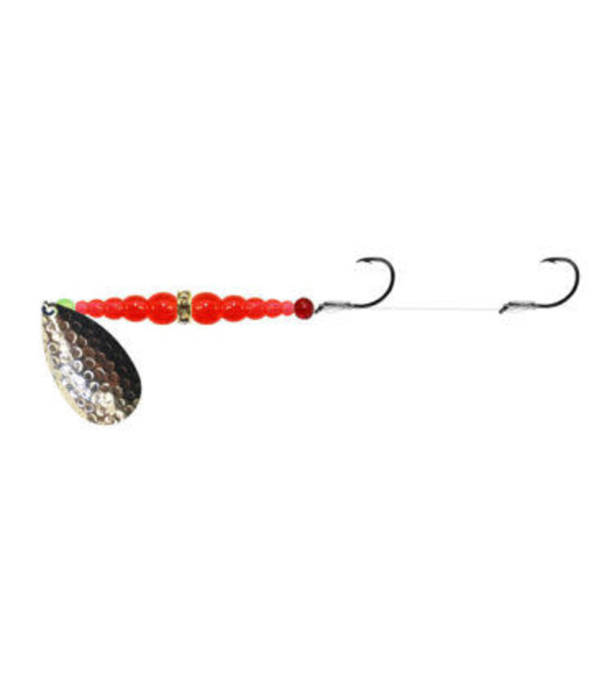 Mack's Lure Inc. (17300) MACKS DOUBLE WHAMMY SZ8 HAMM NICKEL/FLO ORANGE