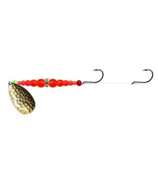 Mack's Lure Inc. (17301) MACKS DOUBLE WHAMMY SZ8 HAMM BRASS/FLO ORANGE