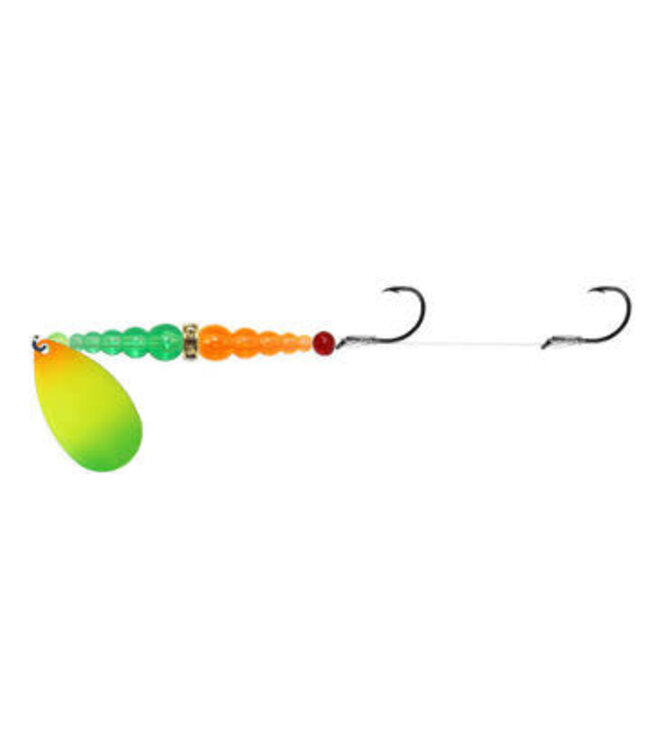 Mack's Lure Inc. (17302) MACKS DOUBLE WHAMMY SZ8 RAINBOW/FLO GREEN/FLO ORANGE