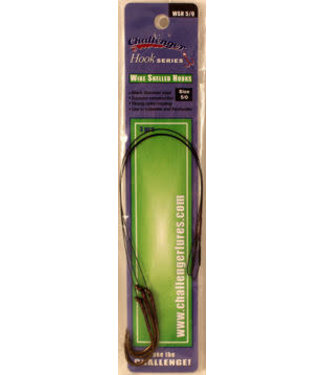 Challenger Lures Challenger Wire Snelled Hooks sz 5/0  8" nylon cover wire