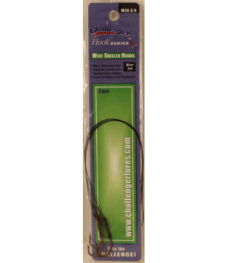 Challenger Lures Challenger Wire Snelled Hooks sz 3/0  8" nylon cover wire