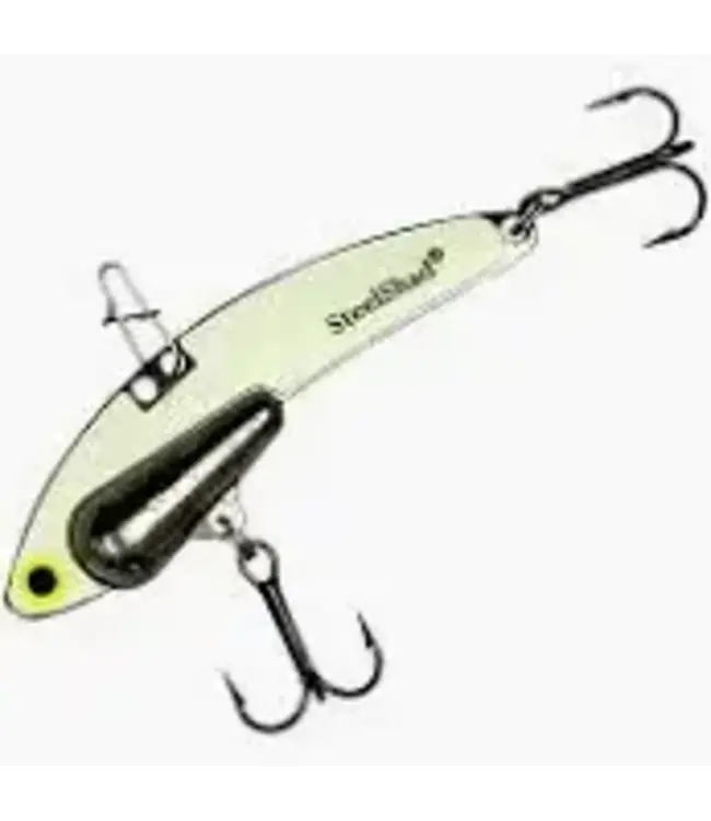 SteelShad Fishing Company (SSL-10222) STEELSHAD MINI SERIES 1/4 OZ 2/PK GLOW WHITE