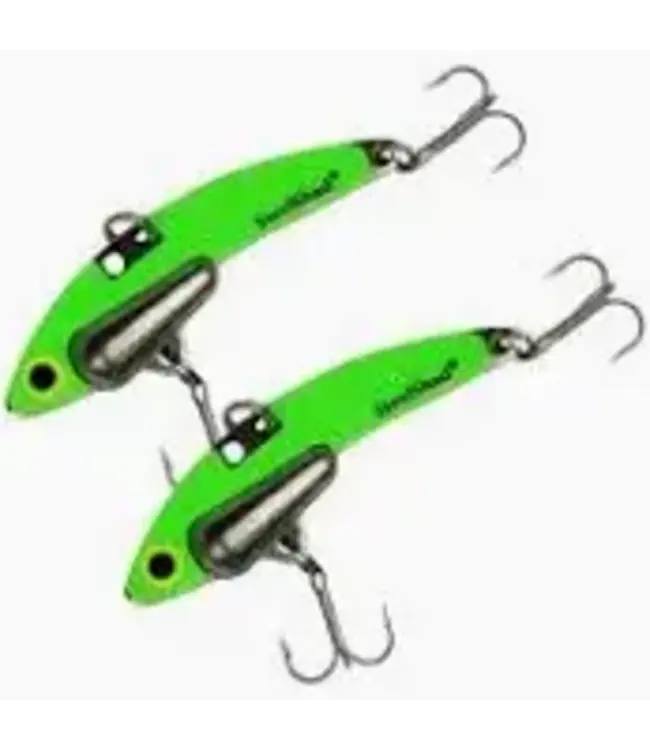 SteelShad Fishing Company (SSL-10238)  STEELSHAD MINI SERIES 1/4 OZ 2/PK GLOW GREEN