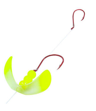 NORTHLAND FISHING TACKLE NORTHLAND BUTTERFLY BLADE HARNESS - 60 SNELL - CLEAR TIP CHARTREUSE BFBH2-CTC