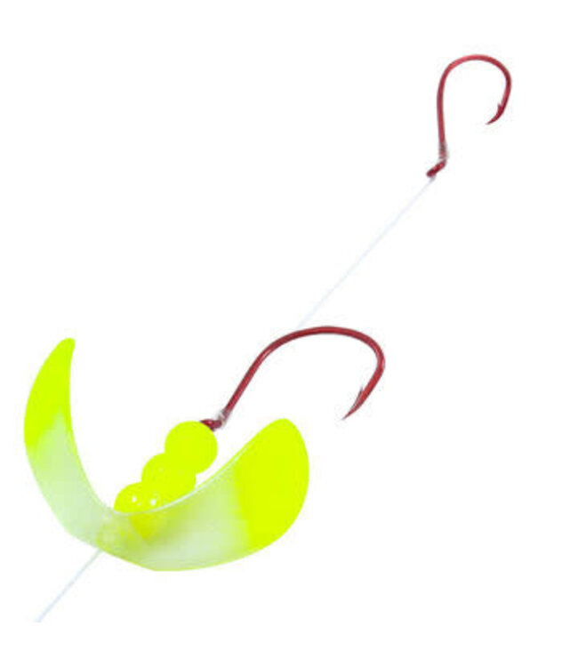NORTHLAND FISHING TACKLE NORTHLAND BUTTERFLY BLADE HARNESS - 60 SNELL - CLEAR TIP CHARTREUSE BFBH2-CTC