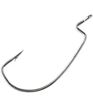 EAGLE CLAW SZ-3/0 LAZER MAGWORM PLATINUM BLACK EXTRA WIDE GAPHOOK 5/PK