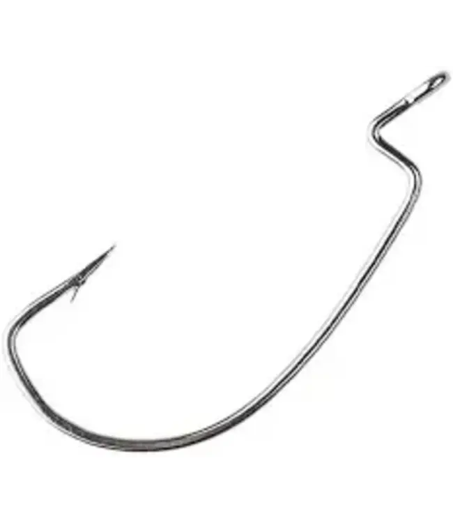EAGLE CLAW SZ-3/0 LAZER MAGWORM PLATINUM BLACK EXTRA WIDE GAPHOOK 5/PK