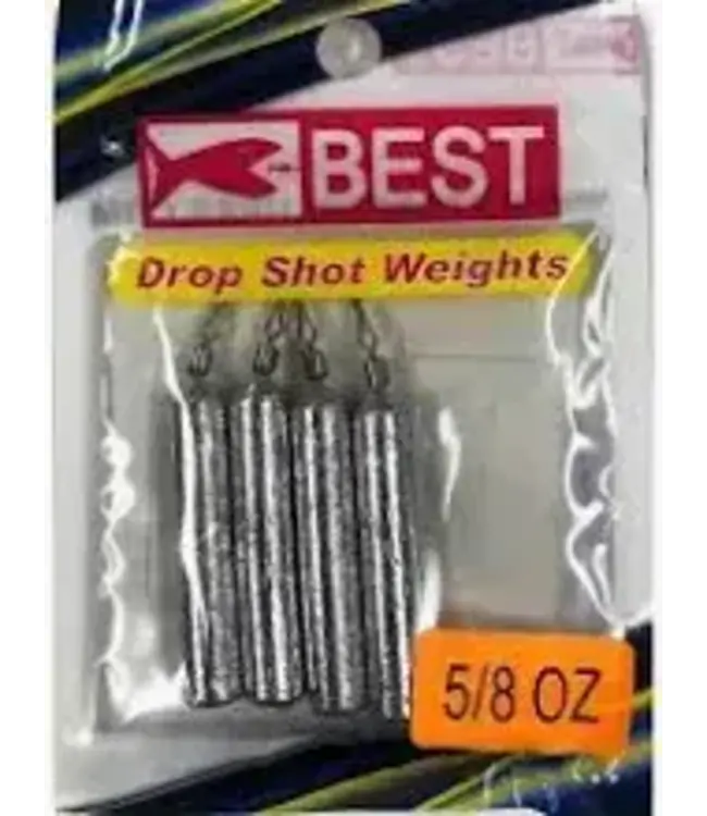 K&E DROP SHOT PENCIL WEIGHT 5/8 OZ 4PK