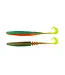 BIG BITE BAITS JOINTED JERK MINNOW CURL TAIL 3.75" PURPLE GLITTER/OPAQUE CHARTREUSE TAIL (10 Pack)