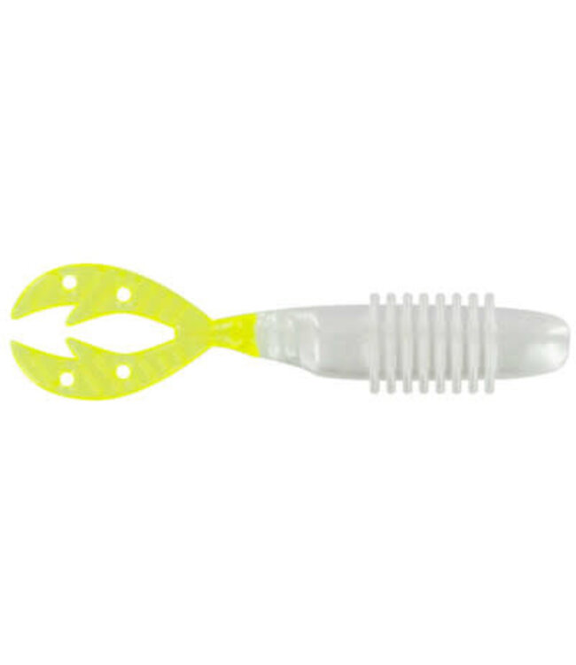 BIG BITE BAITS KAMIKAZE SWIMON 2.5'' PEARL/CHARTREUSE TAIL