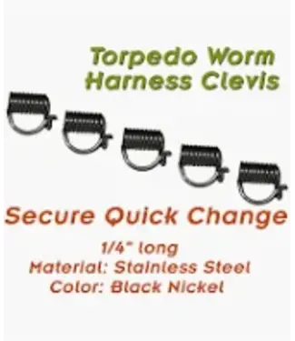 Torpedo Worm Harness Clevis , Package of 10 - 1/4" long