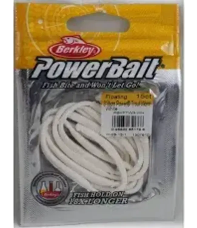 BERKLEY POWERBAIT 3" POWER FLOATING TROUT WORM WHITE 15/BAG