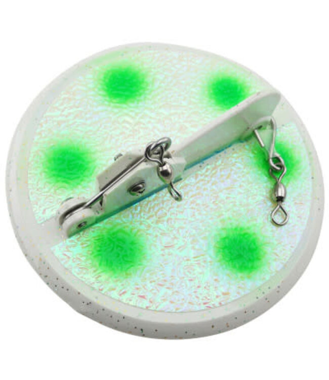 (DD-WCGGD-124) DREAMWEAVER DEEPER DIVER SZ 5 124MM WHITE CRUSH GLOW GREEN DOT