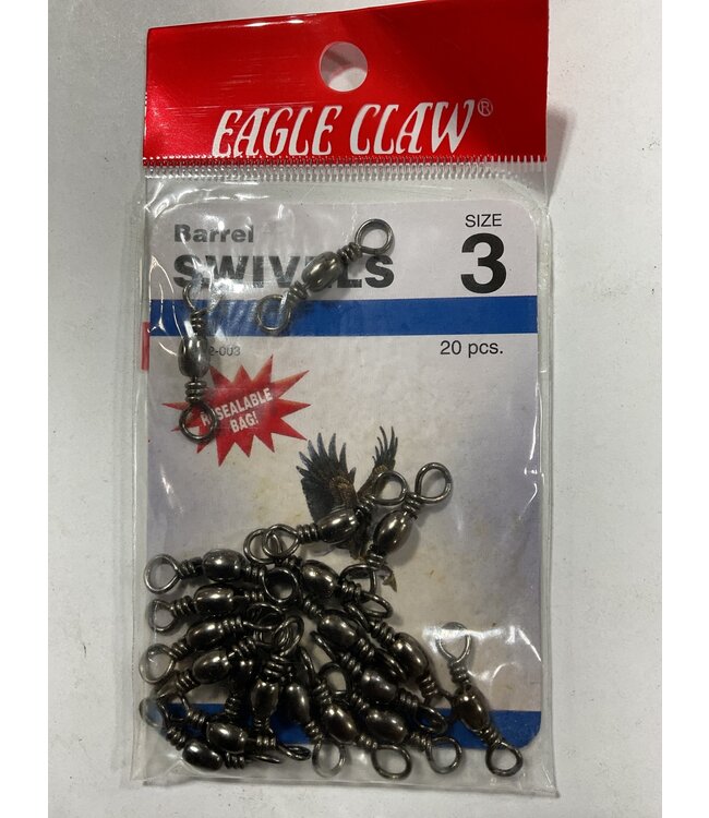 EAGLE CLAW BARREL SWIVELS SIZE 3
