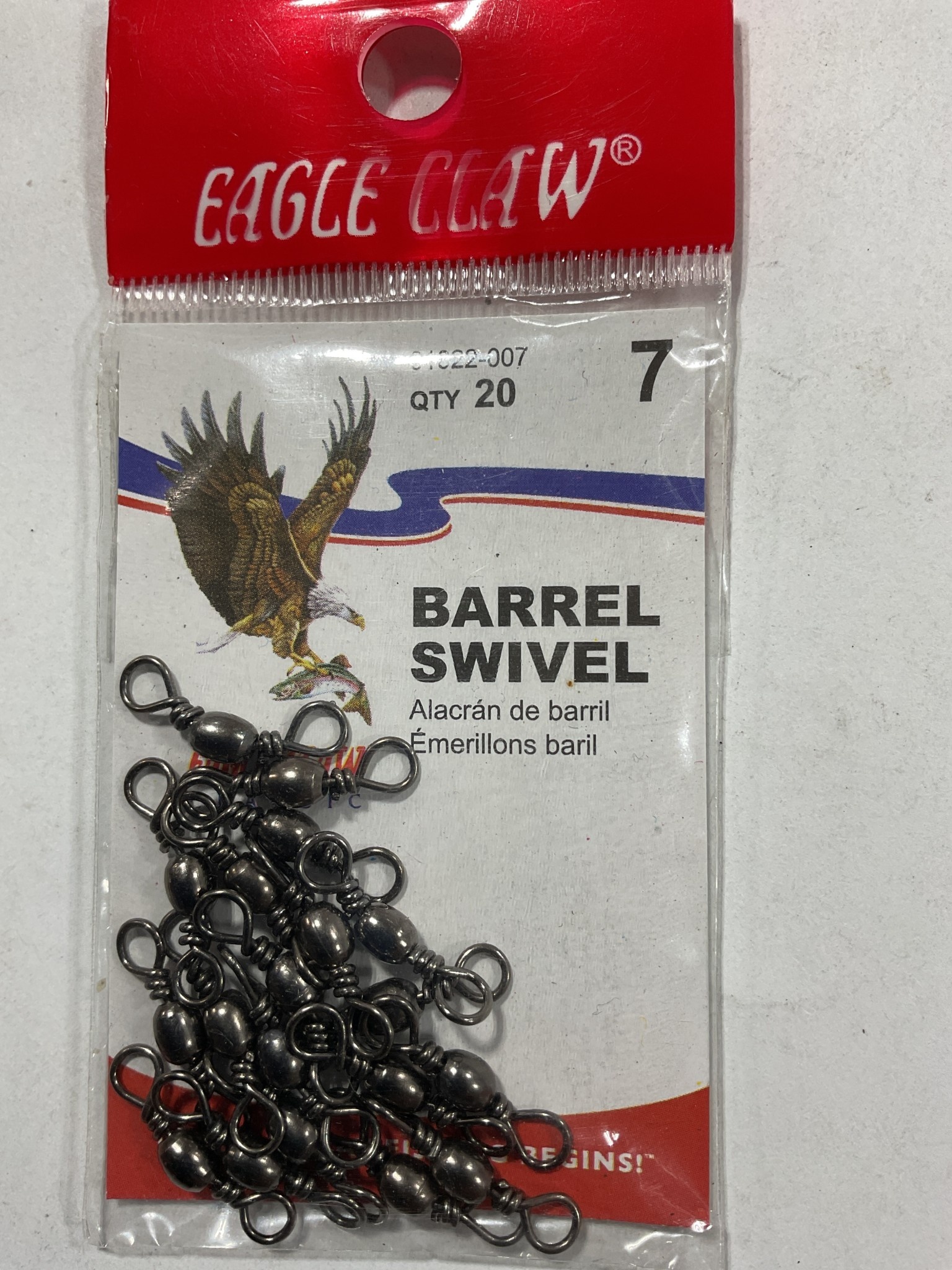 EAGLE CLAW BARREL SWIVEL SIZE 7 All Seasons Sports, Inc