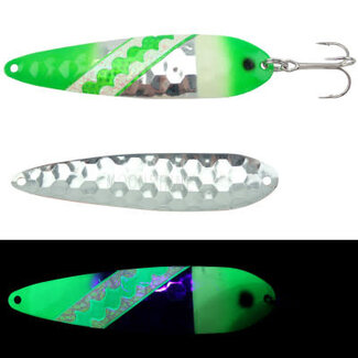 Moonshine Lures MOONSHINE LURES HALF MOON MAGNUM SILVER GREEN KNIGHT (HM-GK-S)