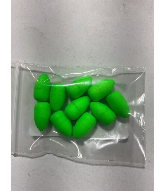 WORM HARNESS FLOATIES - GREEN 10/PK