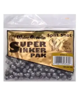 WATER GREMLIN 9/16Oz. REMOVABLE LEAD SPLIT SHOT SZ-0 (28/BAG) NYS LEGAL